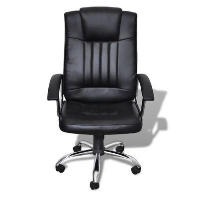 Cadeira de escritório luxuosa 65 x 66 x 107-117 cm preto