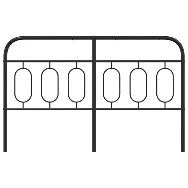 vidaXL Cabeceira de substitui&ccedil;&atilde;o 140 cm metal preto