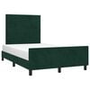 vidaXL Estrutura de cama com colch&atilde;o verde escuro 120x190 cm Veludo