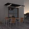 vidaXL Toldo retr&aacute;til manual com LED 300x250 cm antracite