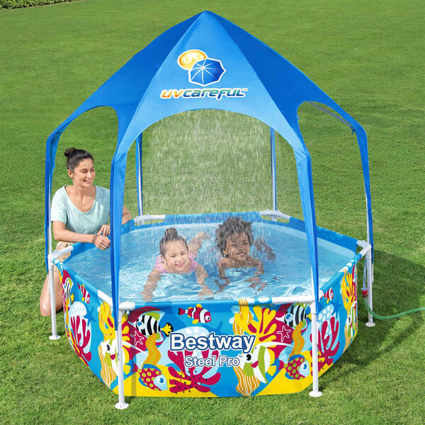 Bestway Piscina de superf&iacute;cie infantil Steel Pro UV Careful 183x51 cm