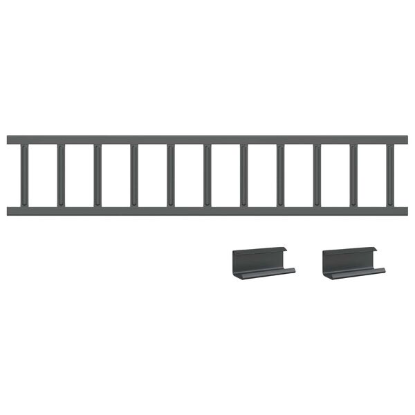 vidaXL Guarda de Neve para Telhado Antracite 1200 x 2,5 x 20 cm A&ccedil;o