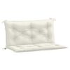 vidaXL Almofad&otilde;es banco jardim 2pcs 100x50x7cm mesclado tecido creme