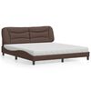vidaXL Cama com colch&atilde;o Hvar 180x200 cm couro artificial castanho