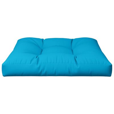 vidaXL Almofadão para sofá de paletes 70x70x12 cm tecido azul