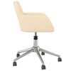 vidaXL Cadeiras de jantar giratórias 2 pcs tecido cor creme