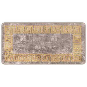 vidaXL Passadeira MARSA Cinzento 50 x 100 cm Poli&eacute;ster e PVC