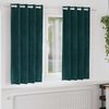 vidaXL Cortinas opacas 2 pcs Verde Escuro 140 x 175 cm Veludo