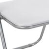 vidaXL Cadeira Dobr&aacute;vel 2 pcs Branco e Cinza 48 x 43,5 x 81 cm