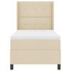 vidaXL Cama Box com colch&atilde;o com cabeceira Creme 80 x 200 cm tecido