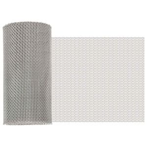 vidaXL Tela de Malha 20 x 200 cm 8 Mesh A&ccedil;o Inoxid&aacute;vel 201 Prateado