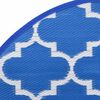 vidaXL Tapete de exterior Ø120 cm ARAKIL PP Azul