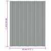 vidaXL Painel de telhado 36 pcs Cinzento 60 x 45 cm A&ccedil;o galvanizado