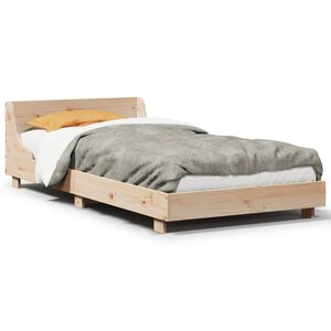 vidaXL Cama sem colch&atilde;o 90x190 cm madeira de pinho maci&ccedil;a