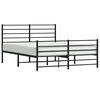 vidaXL Estrutura de cama com cabeceira e pés 150x200 cm metal preto
