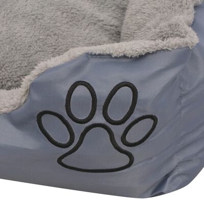 vidaXL Cama para cães com almofada acolchoada tamanho XXL cinzento