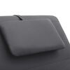 vidaXL Chaise longue de massagem c/ almofada couro artificial cinzento