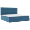 vidaXL Cama com arruma&ccedil;&atilde;o e colch&atilde;o Azul Escuro 200 x 200 cm Veludo