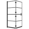vidaXL Divis&oacute;ria de chuveiro dobr&aacute;vel ESG 120x140 cm preto