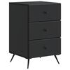 vidaXL Arm&aacute;rio de Cabeceira Preto 43 x 41 x 66,5 cm