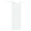 vidaXL Porta Deslizante Branco 83 x 202 cm Madeira de Pinho Maci&ccedil;a