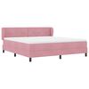 vidaXL Cama Box com colch&atilde;o com cabeceira Rosa 180 x 200 cm Veludo