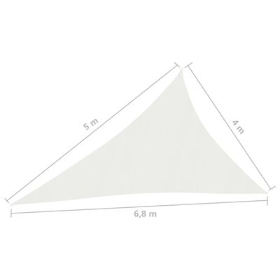 vidaXL Para-sol estilo vela 160 g/m² 4x5x6,8 m PEAD branco