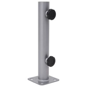 vidaXL Base de guarda-sol para poste de &Oslash;32/34/38 mm a&ccedil;o prateado