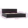 vidaXL Cama hidráulica c/ arrumação 160x200cm couro artificial preto