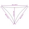 vidaXL Para-sol estilo vela tecido oxford triangular 4x4x5,8 m bege