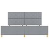 vidaXL Estrutura da Cama Cinzento-claro 200 x 200 cm tecido