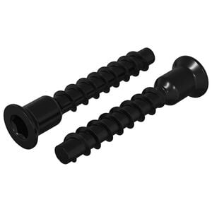 vidaXL Parafuso de Cabe&ccedil;a de Tampa Socket 2 unid. Preto 7 x 40 mm