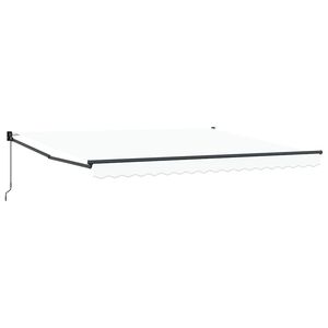 vidaXL Toldo retr&aacute;til Branco 400 &times; 300 cm 100% Poli&eacute;ster e Alum&iacute;nio