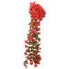 vidaXL Grinaldas de flores 3 pcs 85 cm vermelho