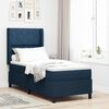 vidaXL Cama Box com colch&atilde;o com cabeceira Azul 80 x 200 cm tecido