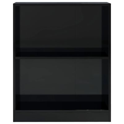 vidaXL Estante 60x24x76 cm madeira processada preto brilhante
