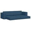 vidaXL Sof&aacute;-Cama Azul Marinho 245 x 78 x 77 cm tecido