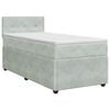 vidaXL Cama box spring com colch&atilde;o Cinzento-claro 100 x 200 cm Veludo