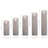 vidaXL 5 pcs conjunto de velas LED c/ controlo remoto branco quente