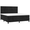 vidaXL Cama box spring c/ colch&atilde;o/LED 160x200 cm veludo preto