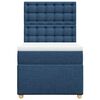 vidaXL Cama com molas/colch&atilde;o 100x200 cm tecido azul