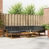 vidaXL Conjunto de Sof&aacute;s para Exterior 7 pcs Natural e Antracite