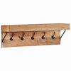 vidaXL Cabideiro Castanho 73 x 19 x 23 cm Madeira de ac&aacute;cia maci&ccedil;a