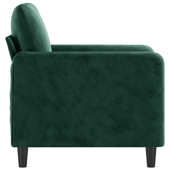 vidaXL Poltrona 60 cm veludo verde-escuro