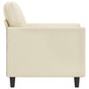 vidaXL Poltrona 60 cm couro artificial creme
