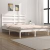 vidaXL Estrutura de cama king 150x200 cm pinho maci&ccedil;o branco