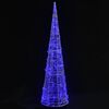vidaXL Pir&acirc;mide de ilumina&ccedil;&atilde;o decorativa com LEDs acr&iacute;lico 120 cm azul
