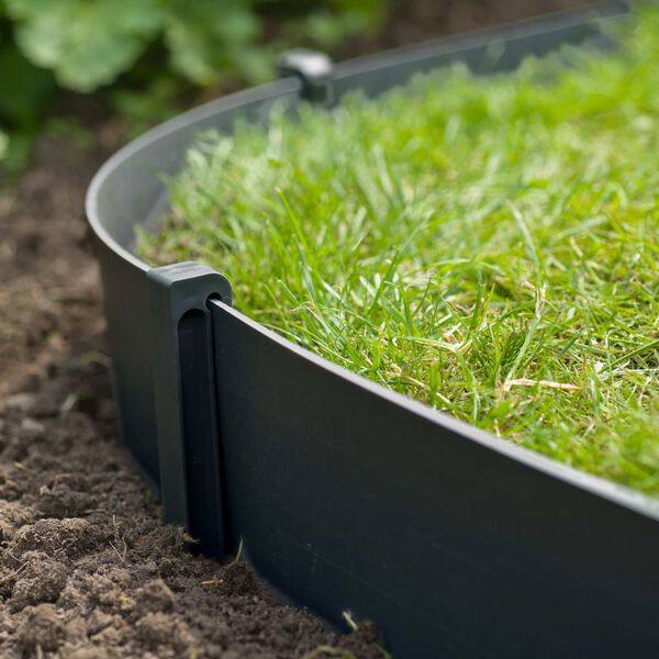 Nature Estacas de enterrar para jardim 10 pcs preto