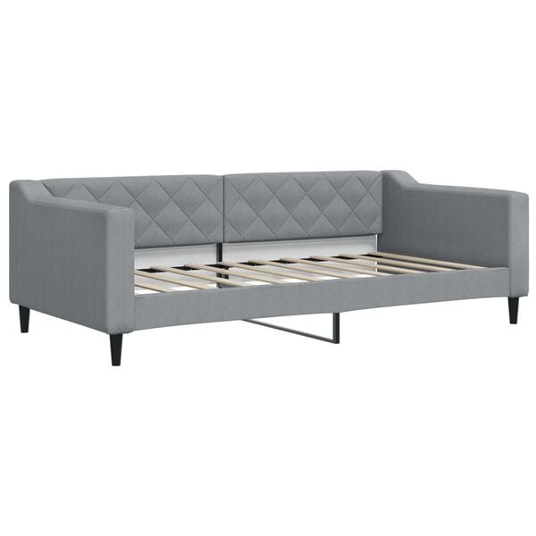 vidaXL Sof&aacute;-cama c/ gavet&atilde;o e gavetas 90x190 cm tecido cinzento-claro