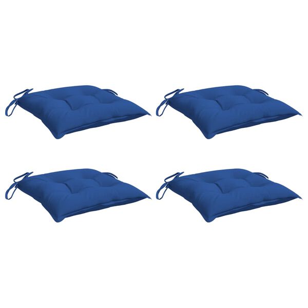 vidaXL Almofad&otilde;es para m&oacute;veis de paletes 4 pcs tecido oxford azul